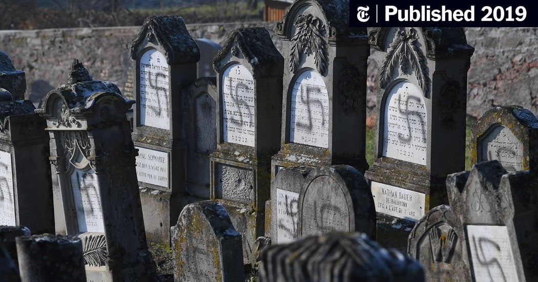 Jewish gravestones in Alsace defaced with swastikas
