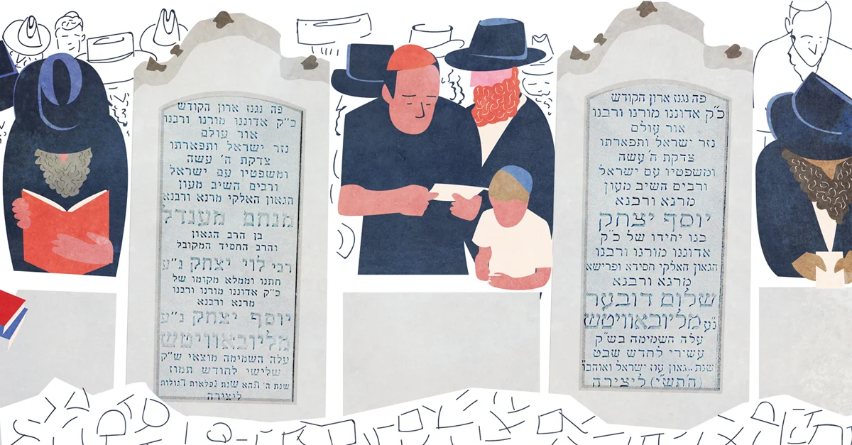 Illustration of the Ohel kvittels